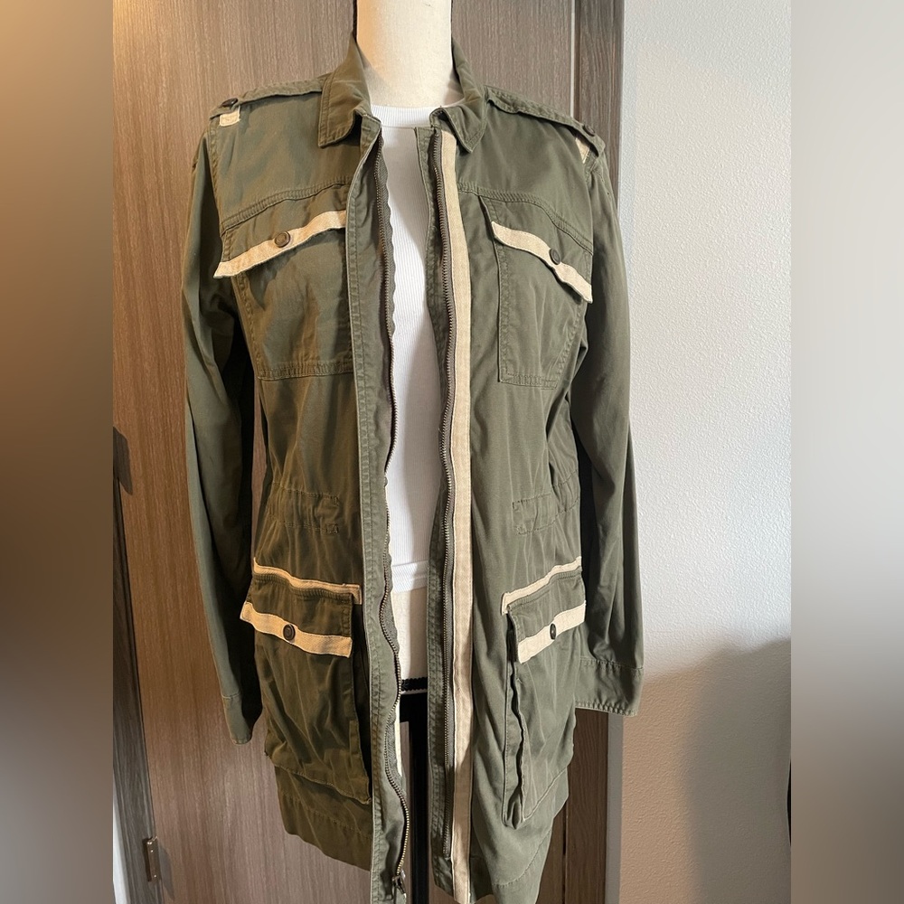 CAbi Olive Green Anorak Jacket Style #722
